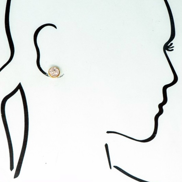 Boho Gold Mini Druzy Sparkling Stud Earrings - Picture 3 of 3